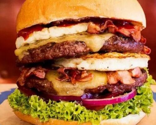 hamburger kot nezdrava hrana za potenco